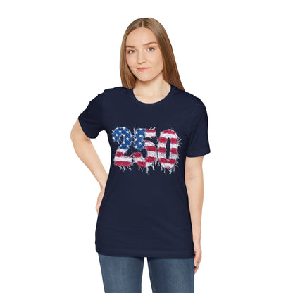 4th of July Frayed Patch Graphic Tee — Patriotic Independence Day T-Shirt