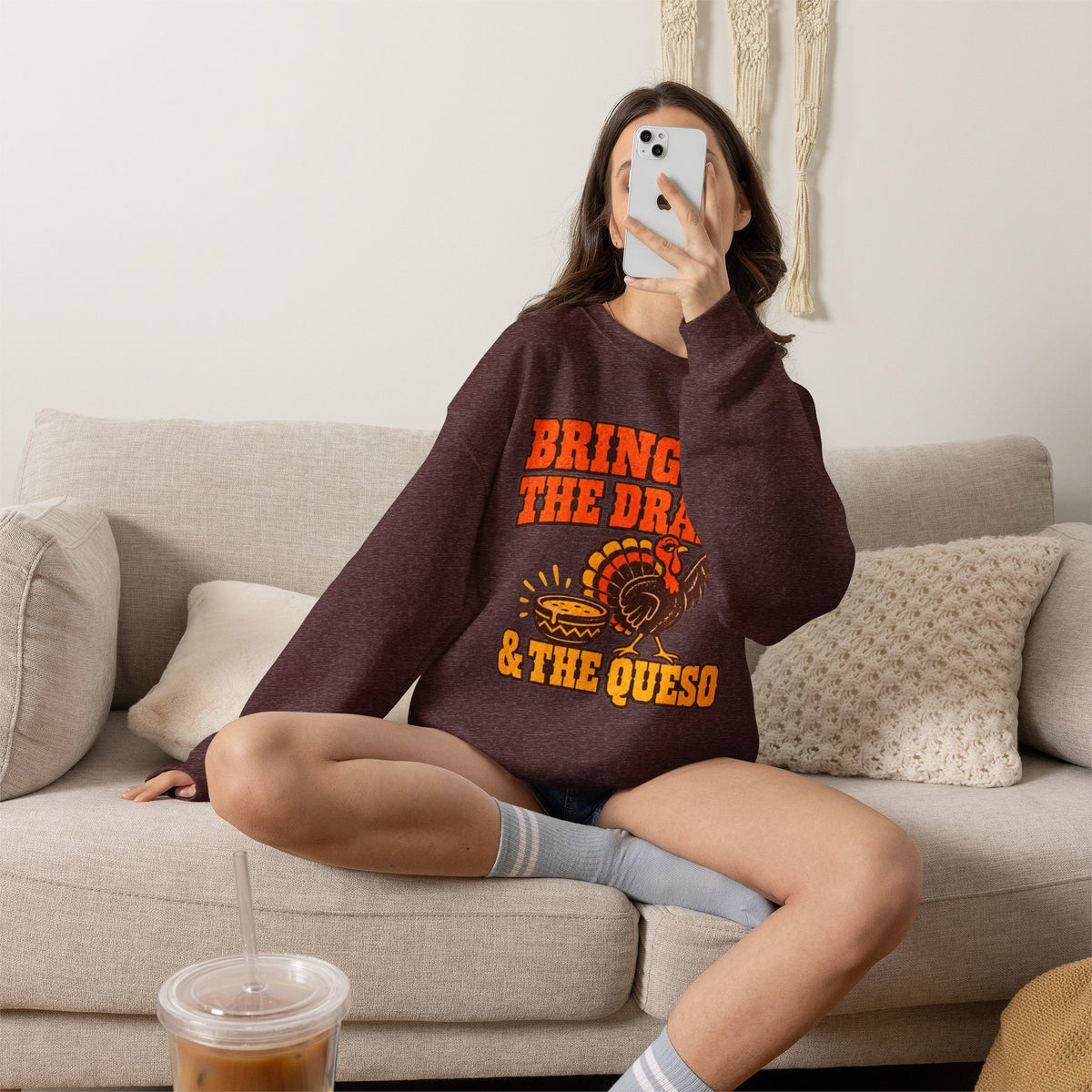 Bringing the Drama & the Queso Thanksgiving Sweatshirt