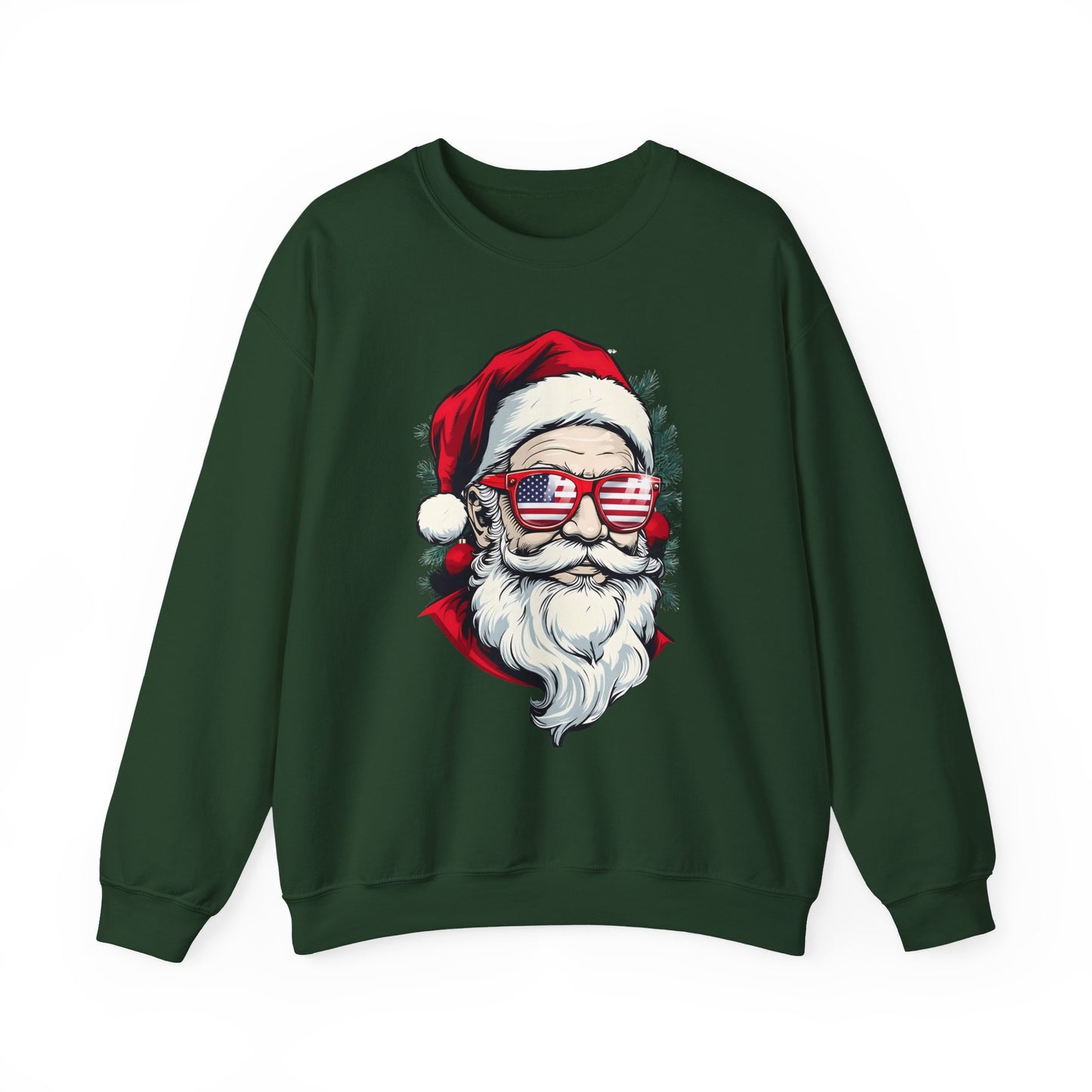 Christmas Santa Sweatshirt with USA Shades