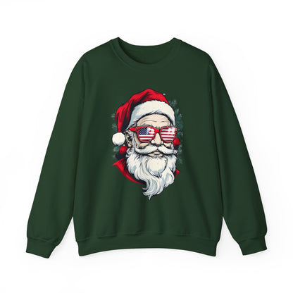 Christmas Santa Sweatshirt with USA Shades