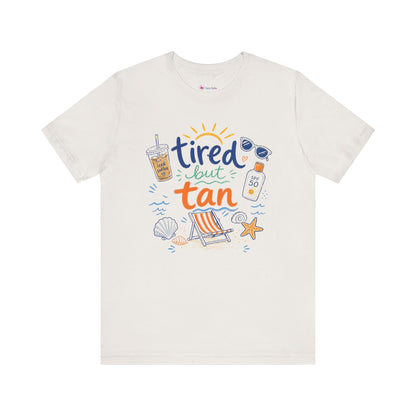 Tired but Tan Beach Graphic T-Shirt