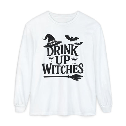 Funny Halloween Long Sleeve T-Shirt - Drink Up Witches