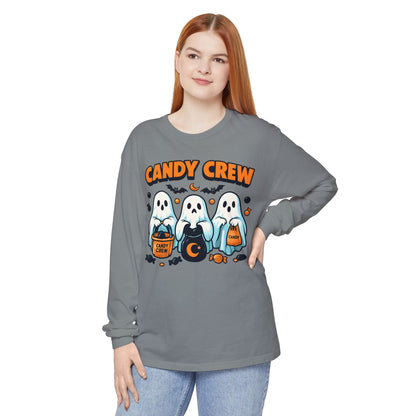 Halloween Ghosts Candy Crew Long Sleeve T-Shirt