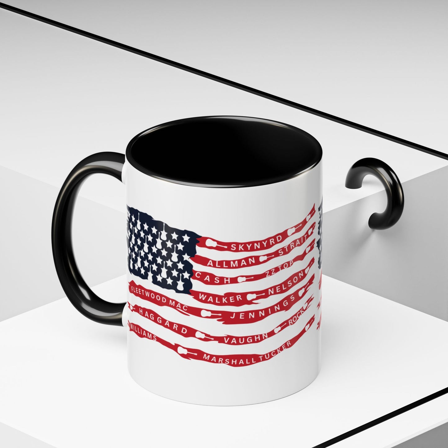 OG Southern Rock Bands & Country Greats USA Flag  Mug  11 or 15oz Coffee Cup