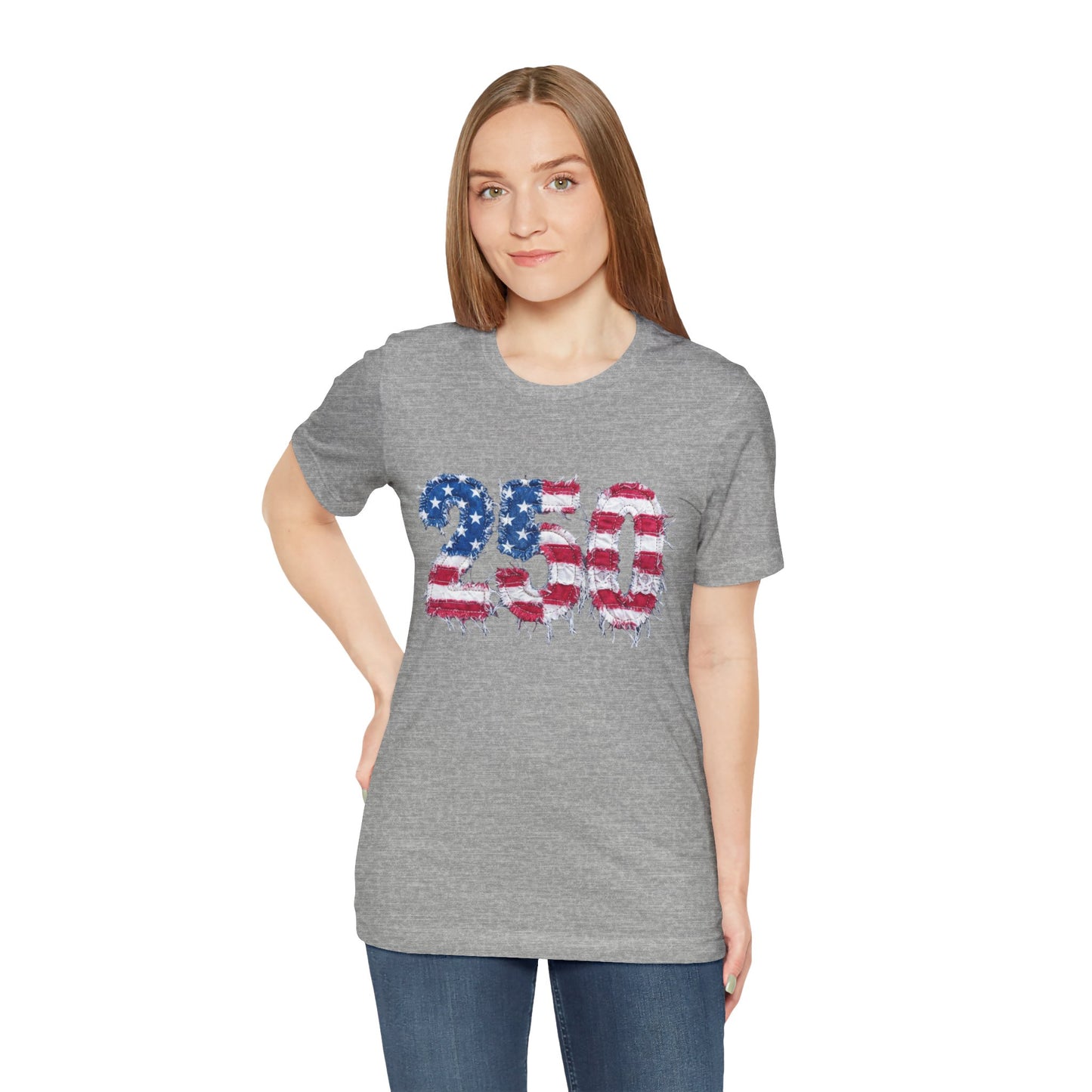 4th of July Frayed Patch Graphic Tee — Patriotic Independence Day T-Shirt