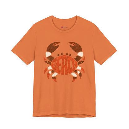 Beach Crab Graphic Tee — Retro Coastal Summer T-Shirt