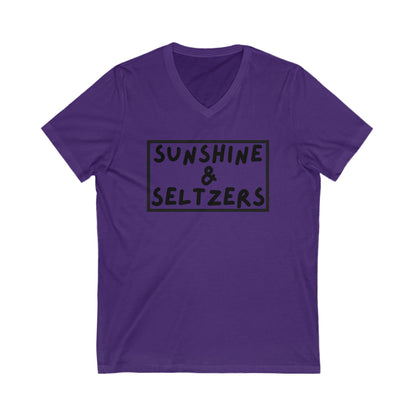 Sunshine & Seltzers V-Neck T-Shirt