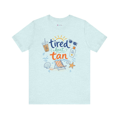 Tired but Tan Beach Graphic T-Shirt