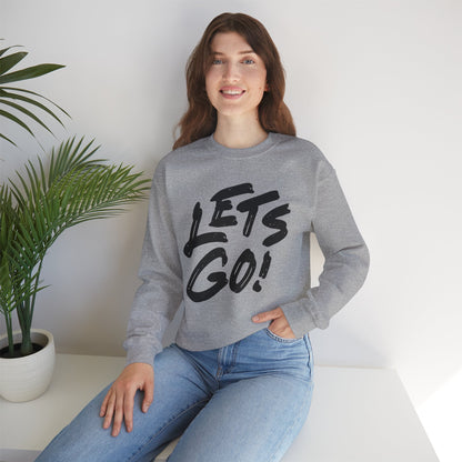 Crewneck Sweatshirt LET'S GO Sports Tailgate Fun Events