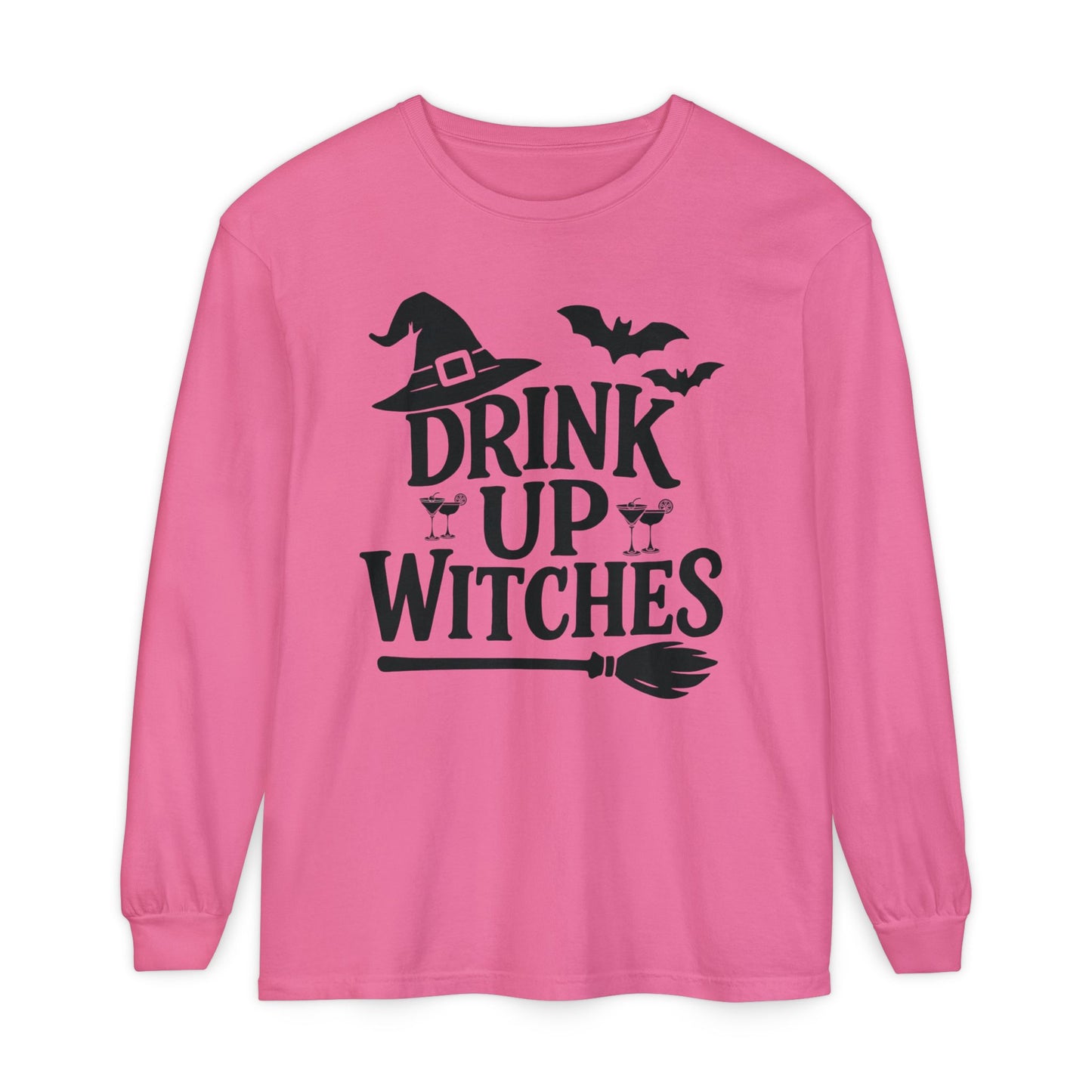 Funny Halloween Long Sleeve T-Shirt - Drink Up Witches