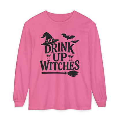 Funny Halloween Long Sleeve T-Shirt - Drink Up Witches
