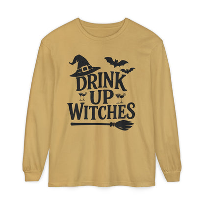 Funny Halloween Long Sleeve T-Shirt - Drink Up Witches