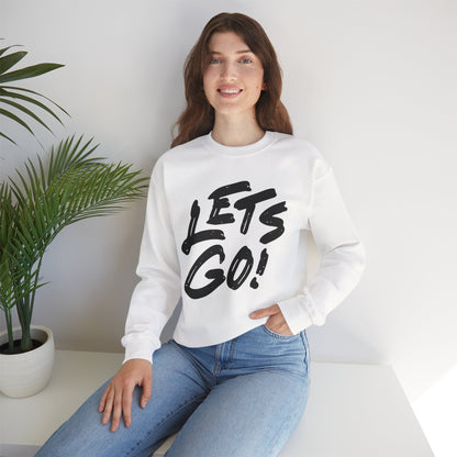 Crewneck Sweatshirt LET'S GO Sports Tailgate Fun Events