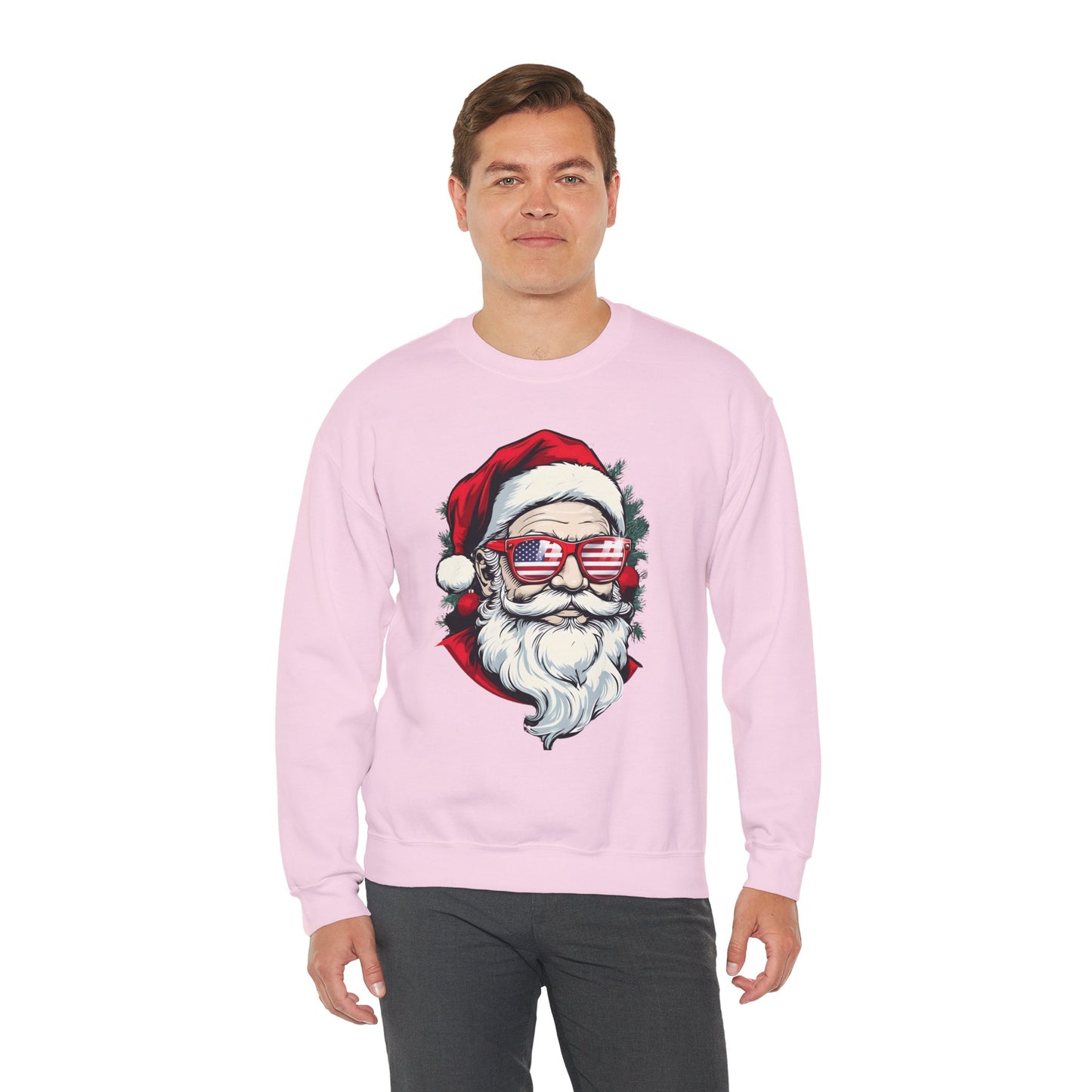 Christmas Santa Sweatshirt with USA Shades