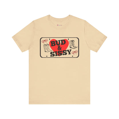 Bud & Sissy License Plate T-Shirt Unisex