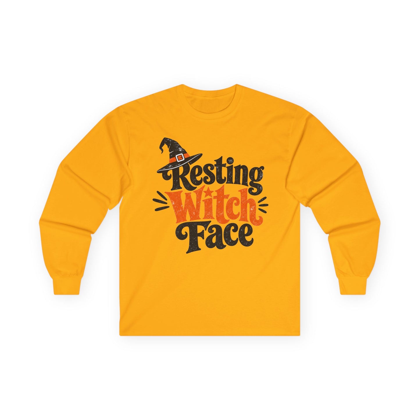Resting Witch Face Long Sleeve T-Shirt — Funny Halloween Witch Shirt