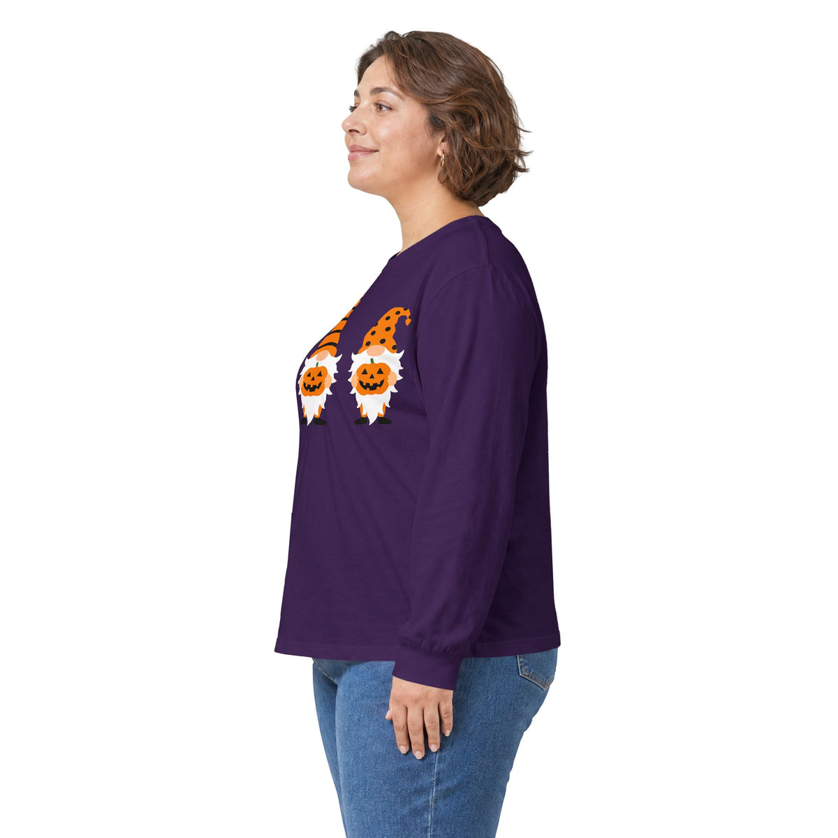 Halloween Pumpkin Gnomes Long Sleeve T-Shirts