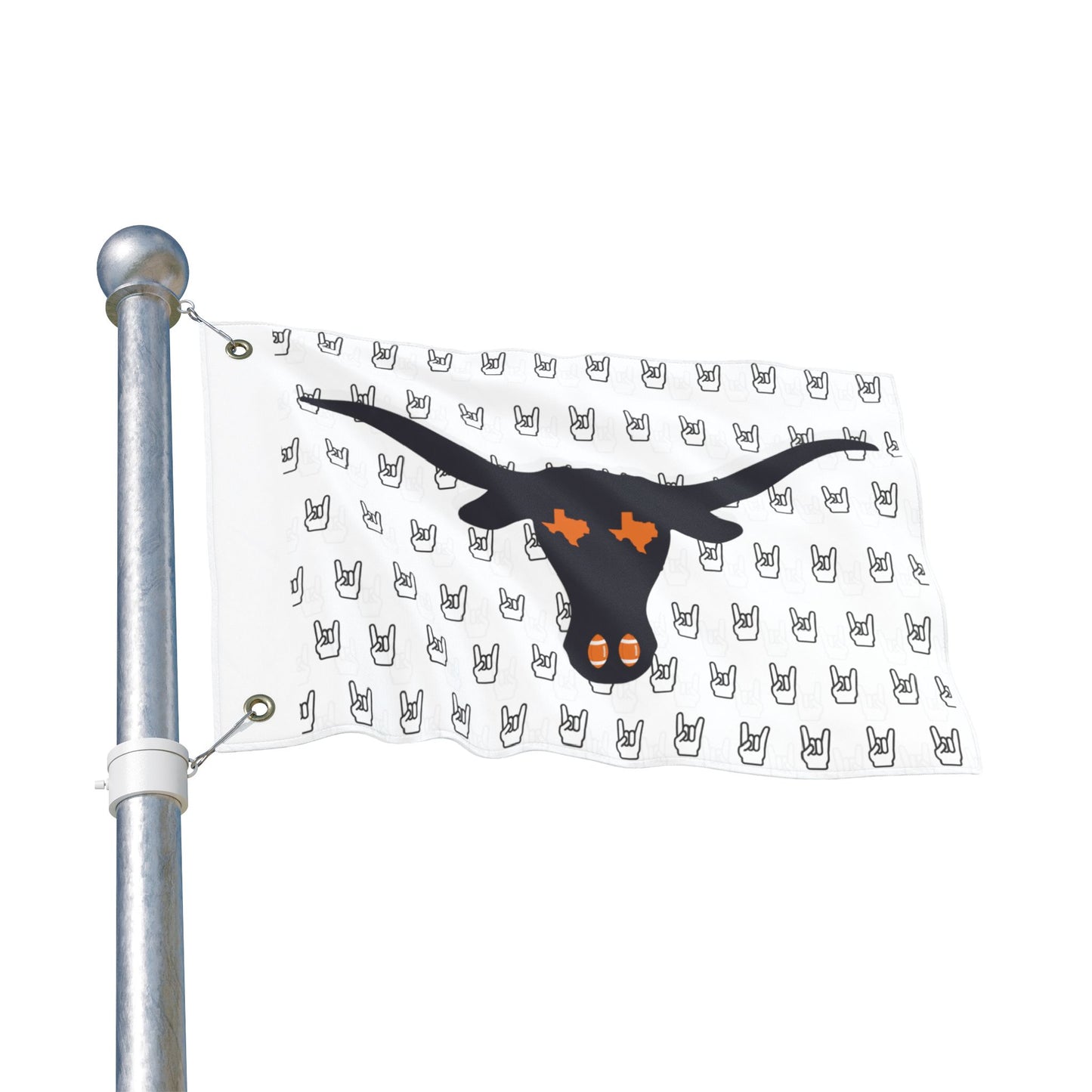 Longhorn Skull Flag — Double-Sided Texas Horns Garden Banner