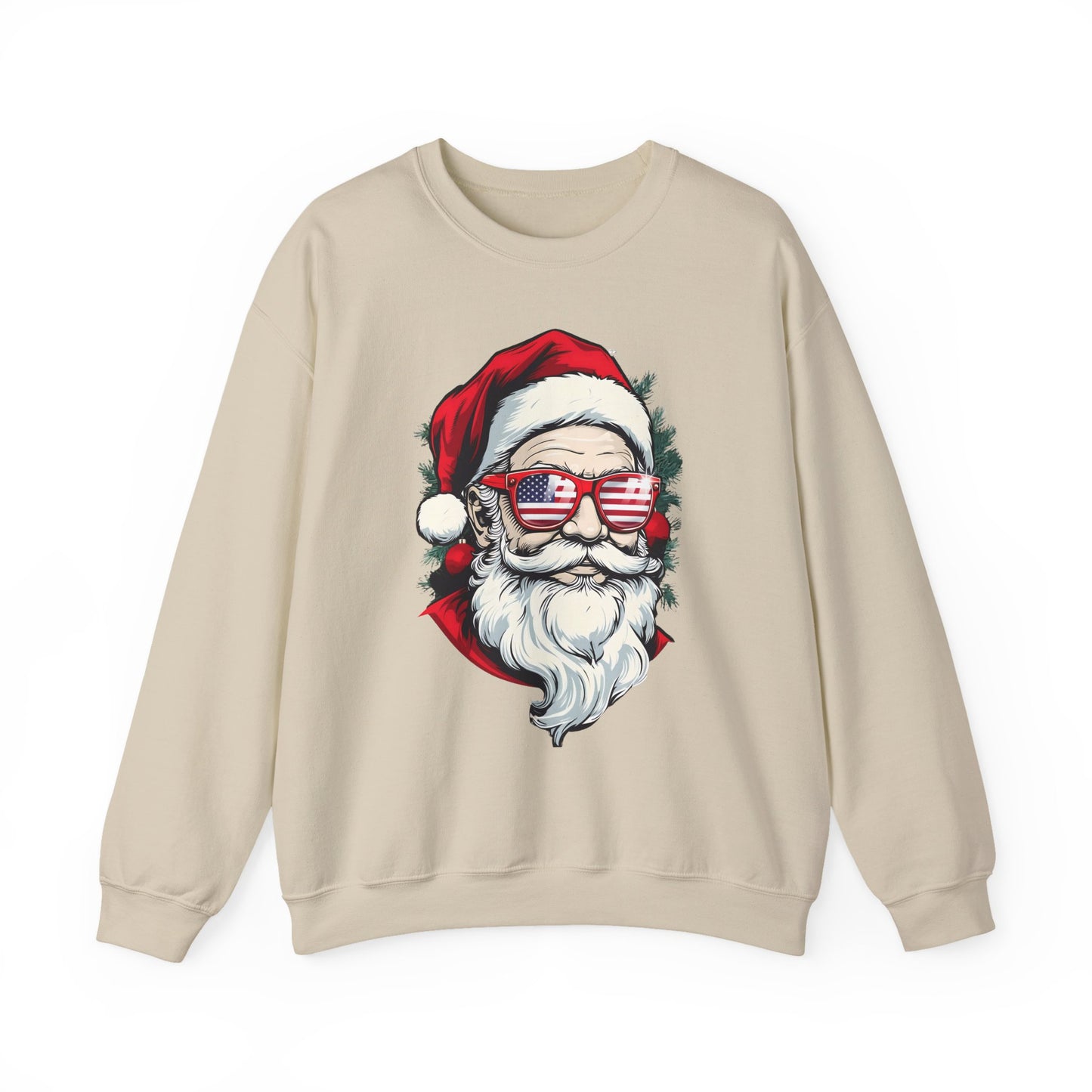 Christmas Santa Sweatshirt with USA Shades