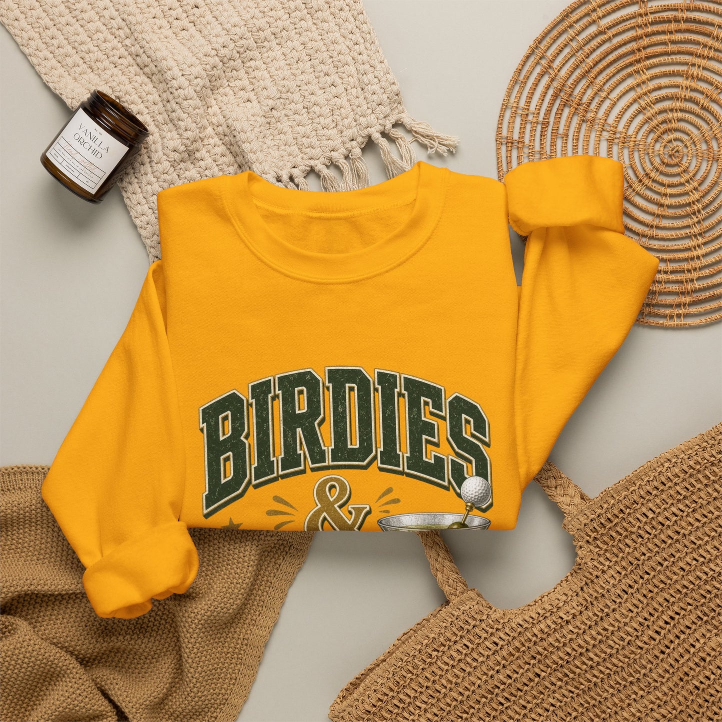 Golf Birdies & Dirties Crewneck Sweatshirt Golfing & Martini's