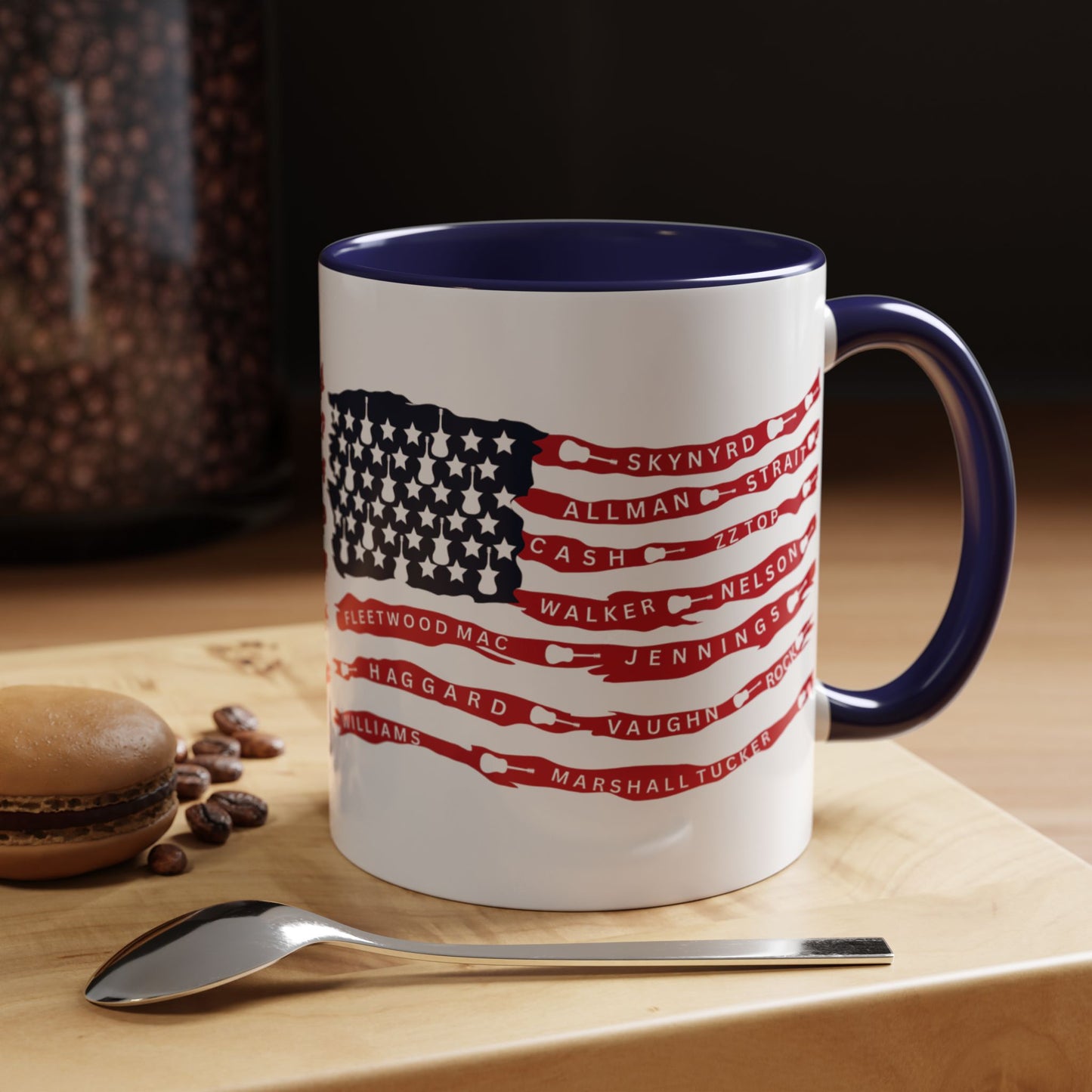 OG Southern Rock Bands & Country Greats USA Flag  Mug  11 or 15oz Coffee Cup