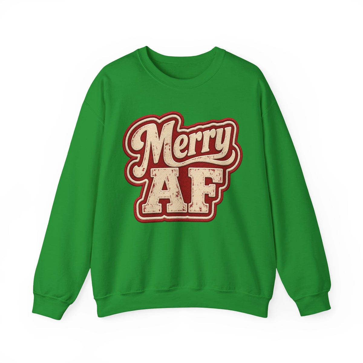 Merry AF Sweatshirt – Funny Retro Holiday Crewneck