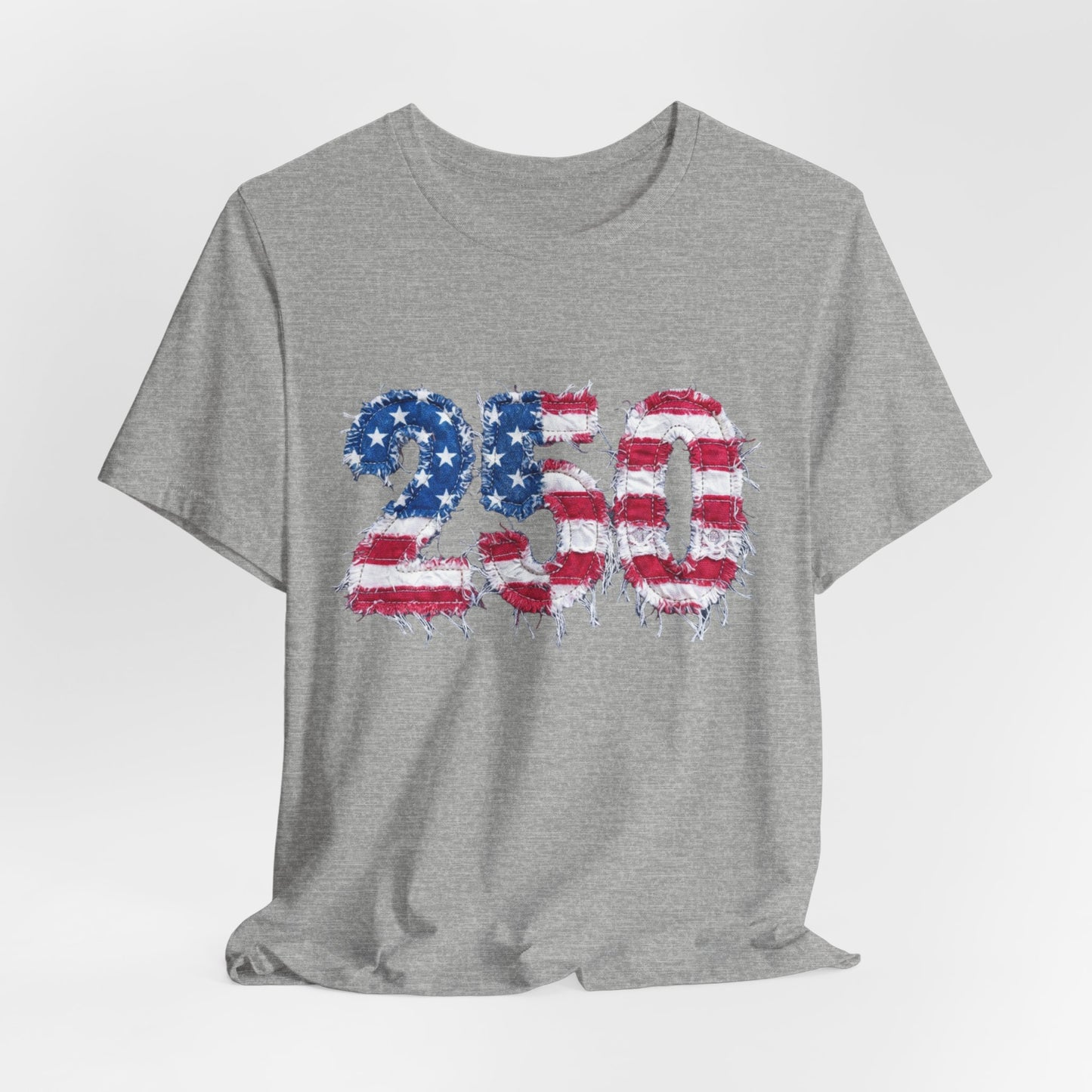 4th of July Frayed Patch Graphic Tee — Patriotic Independence Day T-Shirt