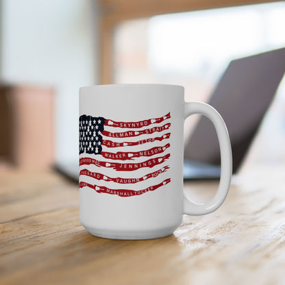 Best bands guitar USA flag mug coffee cup