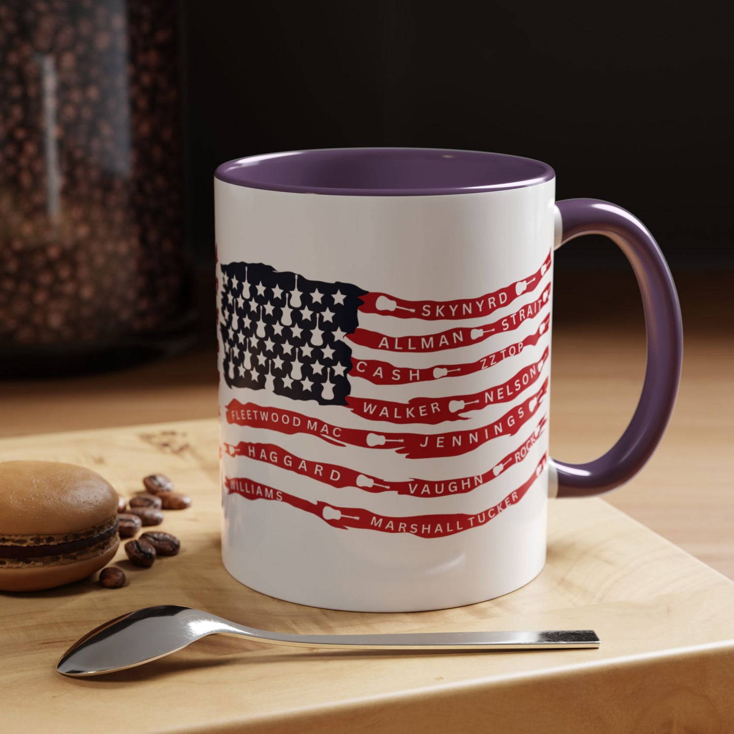 OG Southern Rock Bands & Country Greats USA Flag  Mug  11 or 15oz Coffee Cup