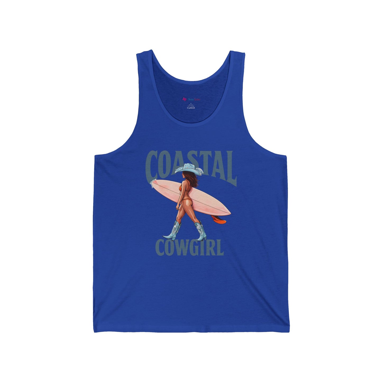 Coastal Cowgirl Surf Tank Top – Beachy Western Surfing Graphic Tank