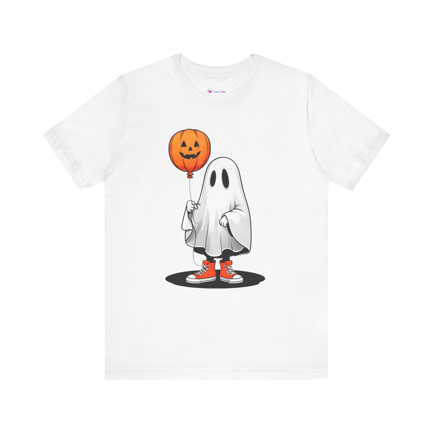 Ghost Tee with Orange Hightops and Pumpkin Balloon