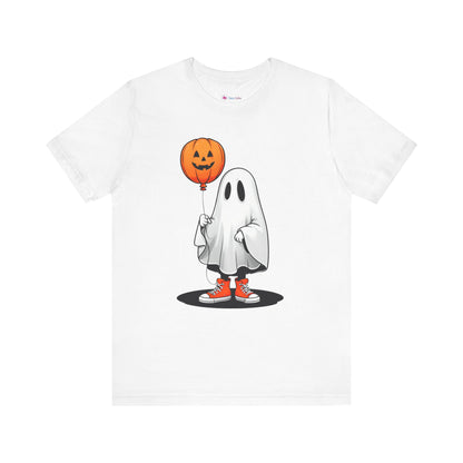 Ghost Tee with Orange Hightops and Pumpkin Balloon