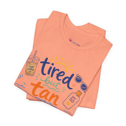 Tired but Tan Beach Graphic T-Shirt