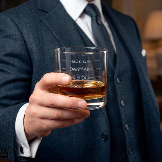 Engraved MOOD MARKER Whiskey Glass 10.5oz — Cocktail Lovers