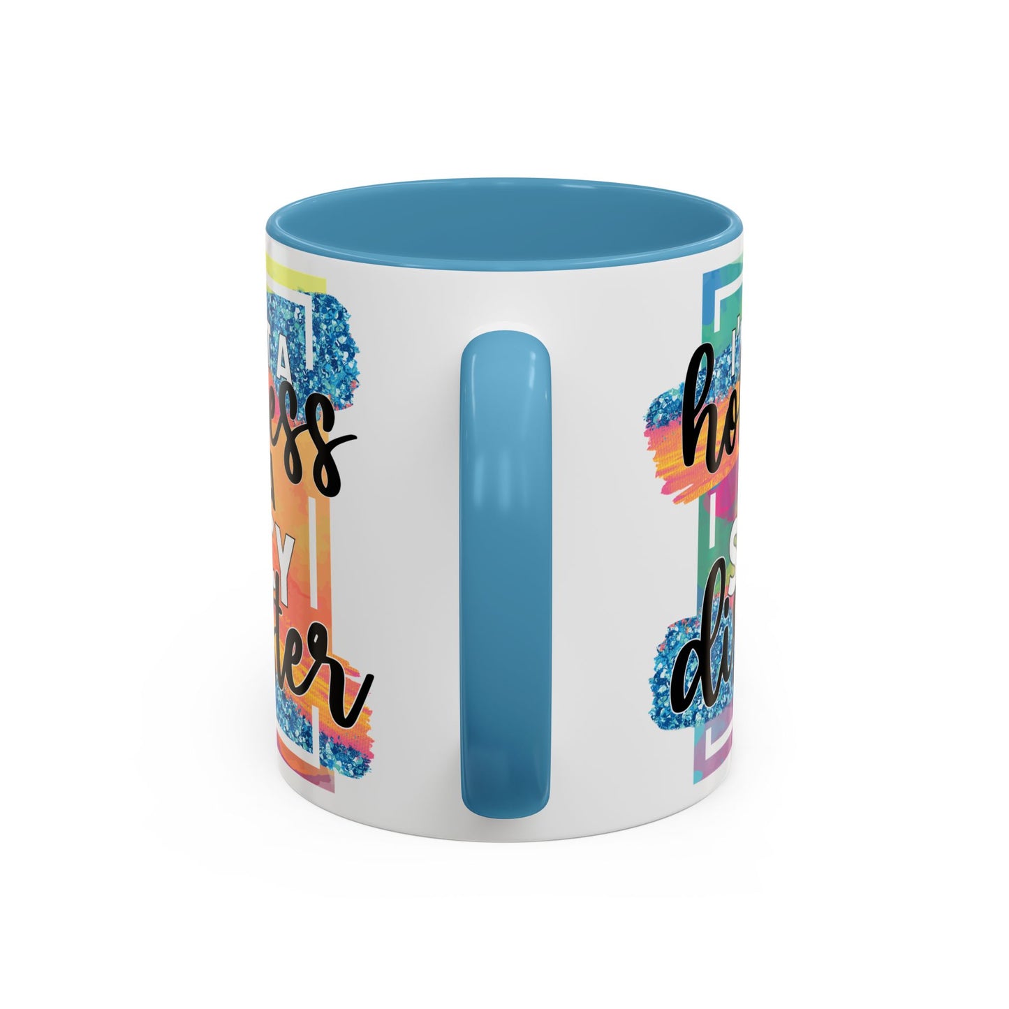Spicy Disaster Accent Coffee Mug – Colorful Funny “I’m Not a Hot Mess, I’m a Spicy Disaster” Gift