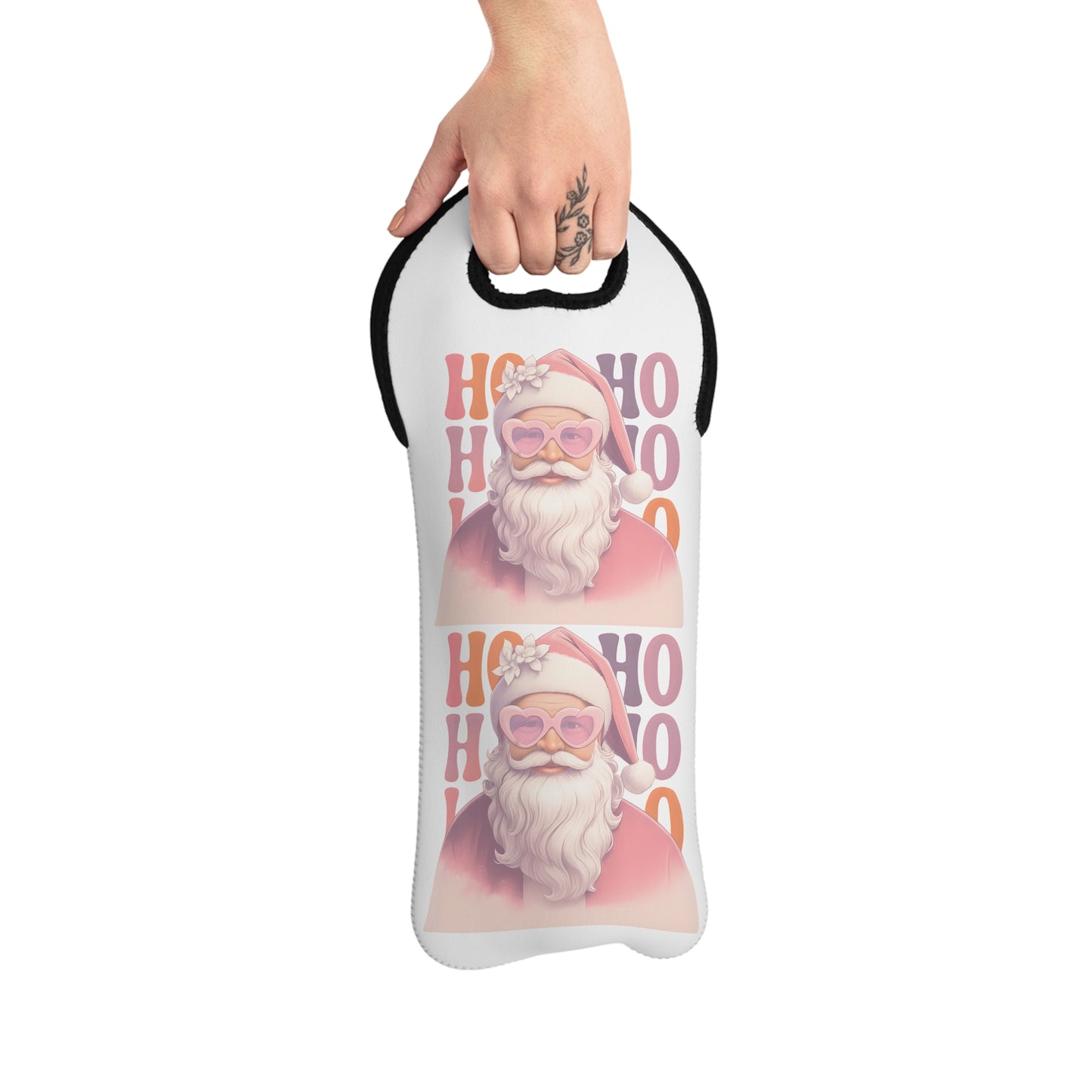 Santa HO HO HO Wine Tote Bag