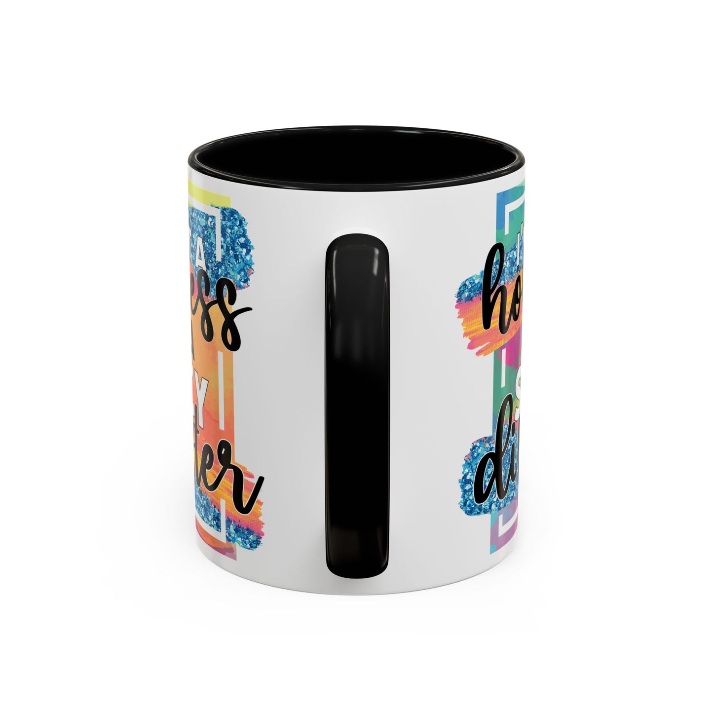 Spicy Disaster Accent Coffee Mug – Colorful Funny “I’m Not a Hot Mess, I’m a Spicy Disaster” Gift