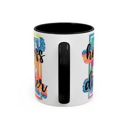 Spicy Disaster Accent Coffee Mug – Colorful Funny “I’m Not a Hot Mess, I’m a Spicy Disaster” Gift