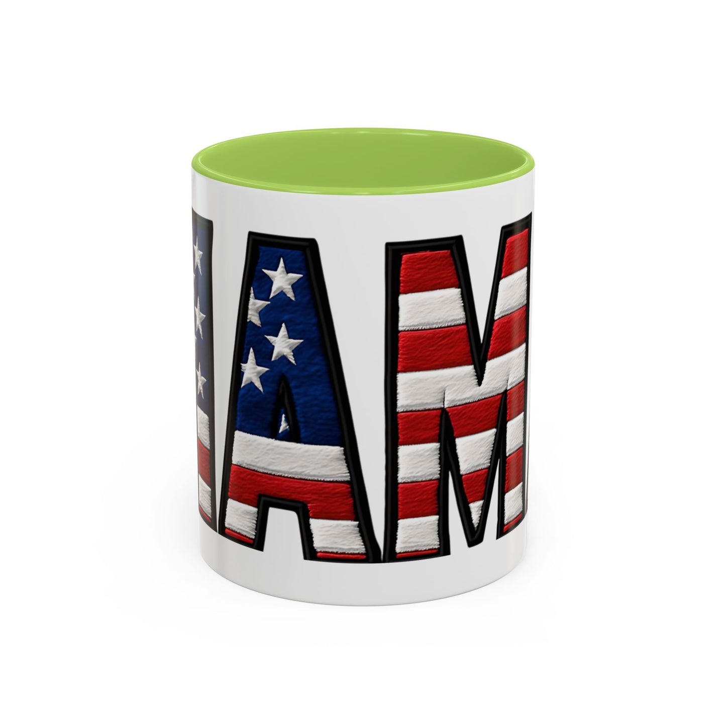Patriotic AMERICA Flag MAMA Accent Coffee Mug 11 or 15oz