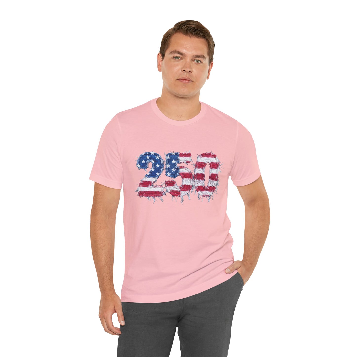 4th of July Frayed Patch Graphic Tee — Patriotic Independence Day T-Shirt