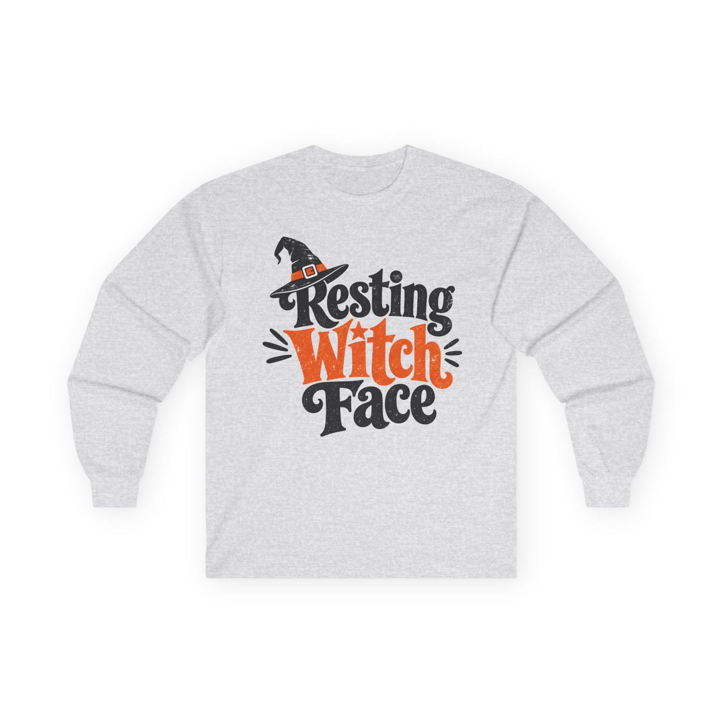 Resting Witch Face Long Sleeve T-Shirt — Funny Halloween Witch Shirt