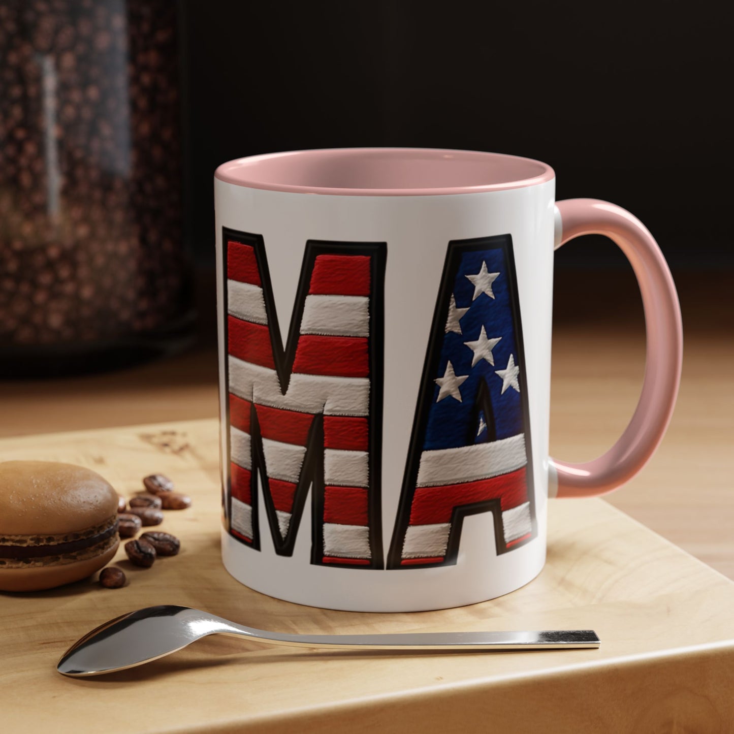 Patriotic AMERICA Flag MAMA Accent Coffee Mug 11 or 15oz