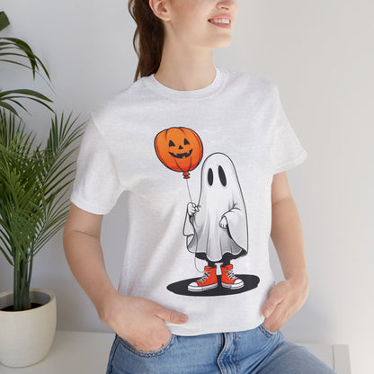 Ghost Tee with Orange Hightops and Pumpkin Balloon