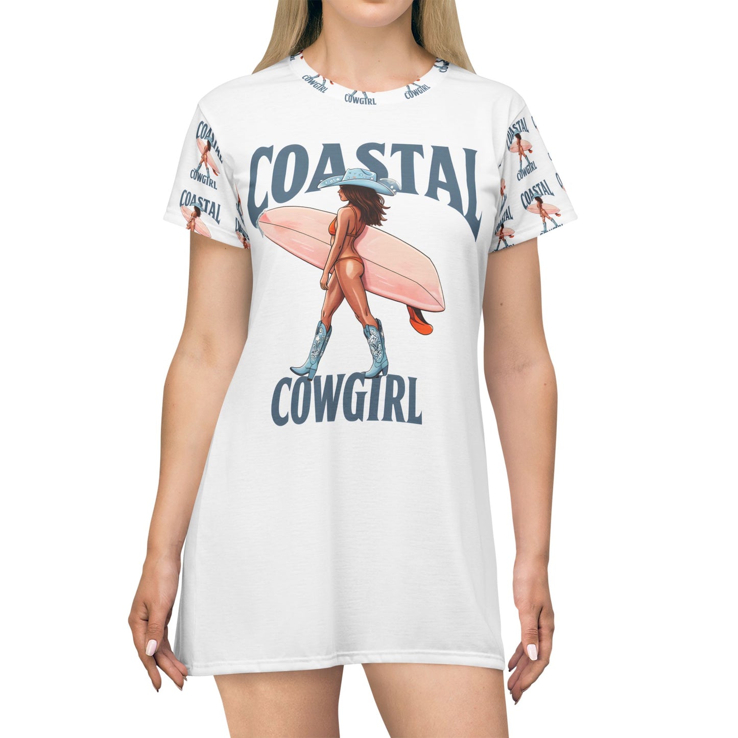 Coastal Cowgirl T‑Shirt Dress — Surfing Cowgirl Cover Up