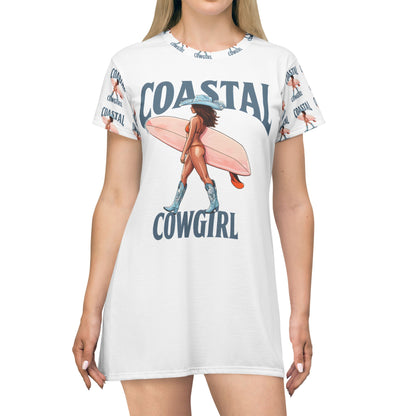 Coastal Cowgirl T‑Shirt Dress — Surfing Cowgirl Cover Up