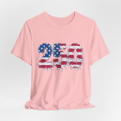 4th of July Frayed Patch Graphic Tee — Patriotic Independence Day T-Shirt