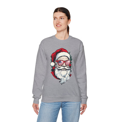 Christmas Santa Sweatshirt with USA Shades