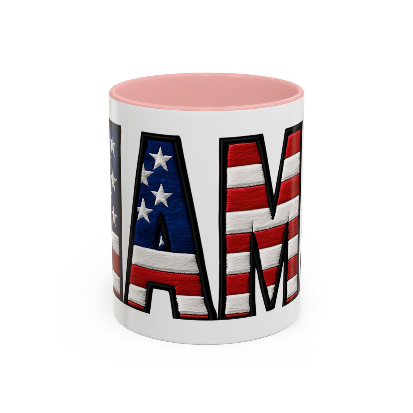 Patriotic AMERICA Flag MAMA Accent Coffee Mug 11 or 15oz