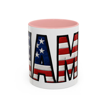 Patriotic AMERICA Flag MAMA Accent Coffee Mug 11 or 15oz