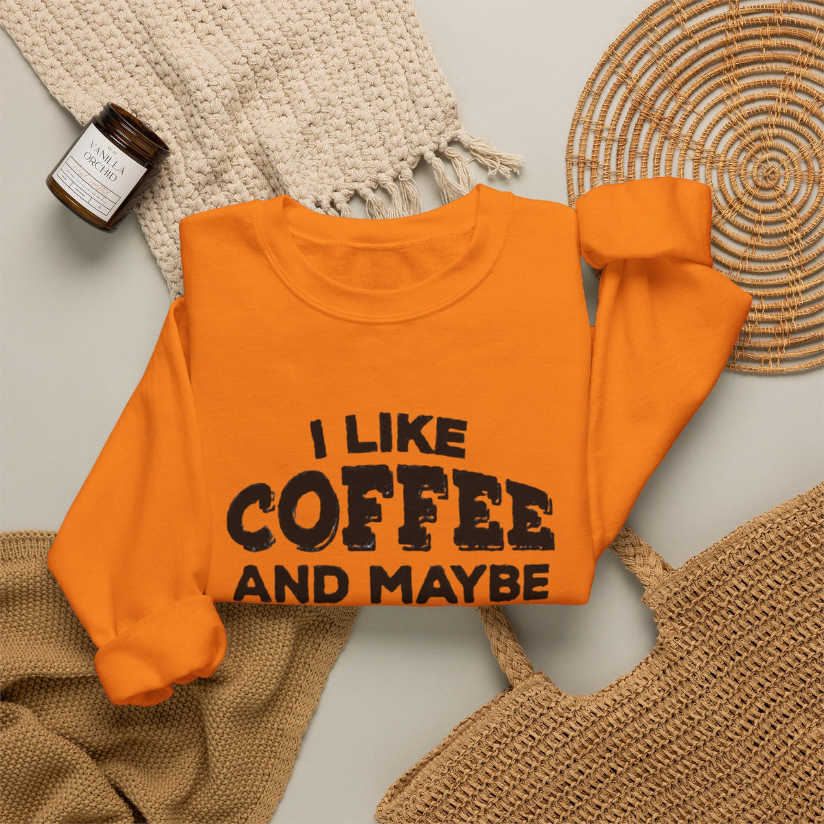 Coffee Lover Sweatshirt - I Like Coffee And Maybe Three People Sweatshirt